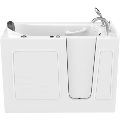 ANZZI 53 - 60 in. x 26 in. Right Drain Whirlpool Jetted Walk-in Tub in White