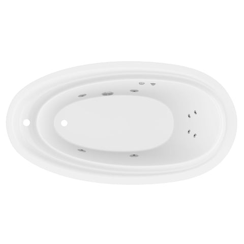 ANZZI Leni 5.9 ft. Jetted Whirlpool Tub with Reversible Drain in White