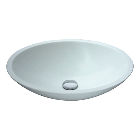 LS-AZ037 - ANZZI Egret Series Deco-Glass Vessel Sink in White