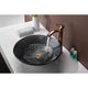 LS-AZ214 - ANZZI Arc Series 18 in. Bathroom Vessel Sink with Scratch-Tough and Stain-Resistant Non-Porous Surface in Gray Glass