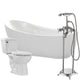 FTAZ090-52B-63 - ANZZI Talyah 71 in. Acrylic Soaking Bathtub with Tugela Faucet and Cavalier 1.28 GPF Toilet