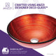 ANZZI Echo Series Deco-Glass Vessel Sink in Lustrous Red