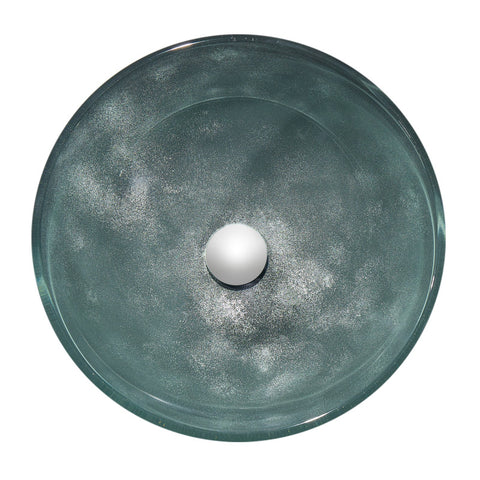 ANZZI Belissima Round Glass Vessel Bathroom Sink