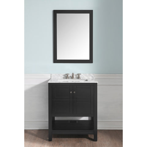 ANZZI Montaigne 30 in. W x 22 in. D Bathroom Bath Vanity Set with Carrara Marble Top with White Sink