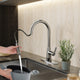 Modern 16 in. 1-Handle Touchless Pull-Down Kitchen Faucet in Polished Chrome with Motion Sensor and Dual Spray Modes