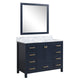 VT-MRCT0048-NB - ANZZI Chateau 48 in. W x 22 in. D Bathroom Bath Vanity Set in Navy Blue with Carrara Marble Top with White Sink