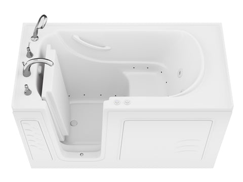 Value Series 30 in. x 60 in. Left Drain Quick Fill Walk-In Whirlpool and Air Tub in White