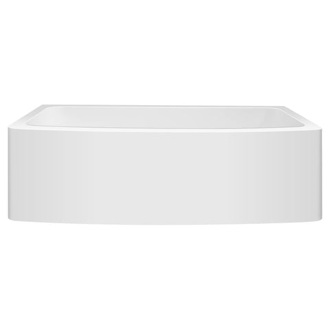 ANZZI Mesa Series Farmhouse Solid Surface 33 in. 0-Hole Single Bowl Kitchen Sink with 1 Strainer