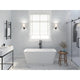 BS-S03 - ANZZI Fomaia 4.9 ft. Man-Made Stone Center Drain Freestanding Bathtub in Matte White