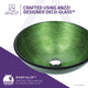 Posh Series Deco-Glass Vessel Sink in Brushed Green