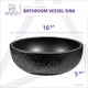 Stellar Series Ceramic Vessel Sink in Black