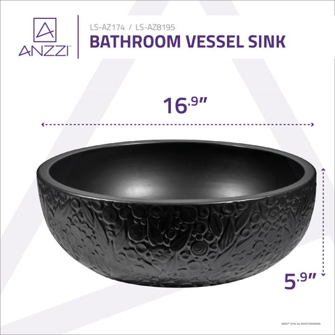 ANZZI Stellar Series Deco-Glass Vessel Sink