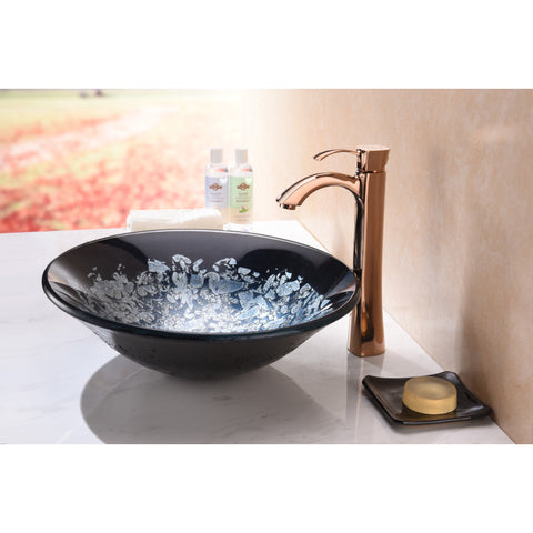 LS-AZ212 - ANZZI Chrona Series Vessel Sink in Silver Burst