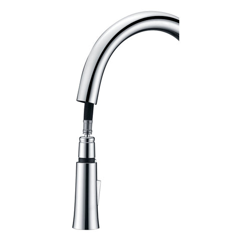 Orbital Single Handle Pull-Down Sprayer Kitchen Faucet in Polished Chrome