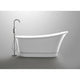 ANZZI Prima 67 in. Acrylic Flatbottom Non-Whirlpool Bathtub in White