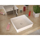 LS-AZ602 - ANZZI Passage 1-Piece Solid Surface Vessel Sink with Pop Up Drain in Matte White