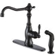 Highland Single-Handle Standard Kitchen Faucet with Side Sprayer in Oil Rubbed Bronze
