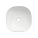 Siena Series 17 in. Ceramic Rounded Vessel Square Bathroom Sink Basin in White