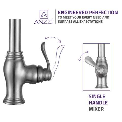 ANZZI Bastion Single Handle Standard Kitchen Faucet