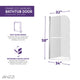 60 in. L x 32 in. W x 79 in. H Left Drain White Rectangular Tub with Frameless Tub Door in Brushed Nickel Finish