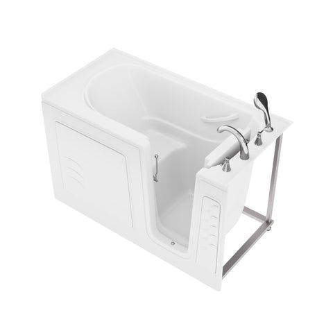 ANZZI Value Series 30 in. x 60 in. Right Drain Quick Fill Walk-In Soaking Tub in White