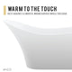 ANZZI Tuasavi 5.6 ft. Solid Surface Center Drain Freestanding Bathtub in Matte White