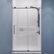 Madam Series 44 to 48 in. by 76 in. Frameless Sliding Shower Door in Gunmetal with Clear Tempered Glass and Tsunami Guard