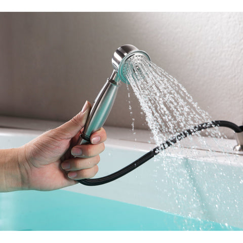 ANZZI Patriarch 2-Handle Deck-Mount Roman Tub Faucet with Handheld Sprayer