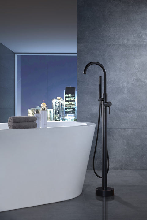 Coral Series 2-Handle Freestanding Tub Faucet with 60 in. Euro-Grip Hand Sprayer