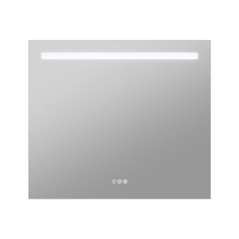 BA-LMDFX011AL - ANZZI 28-in. x 32-in. LED Front/Top/Bottom Light Bathroom Mirror with Defogger