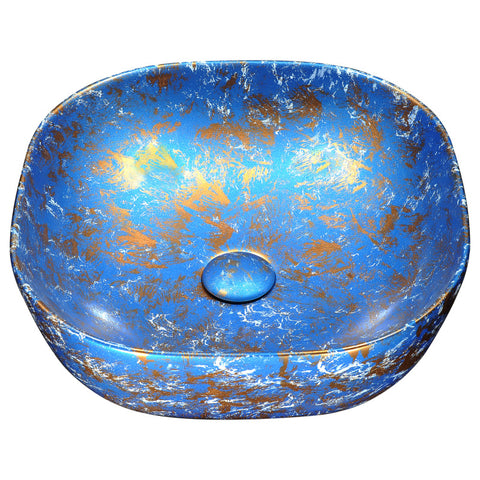 ANZZI Marbled Series Ceramic Vessel Sink in Marbled Tulip Finish