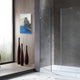 60 in. by 72 in. Frameless Hinged Alcove Shower Door in Polished Chrome with Handle