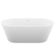 ANZZI Kosima 5.6 ft. Solid Surface Center Drain Freestanding Bathtub in Matte White