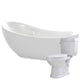 FTAZ090-T065 - ANZZI Talyah 71 in. Acrylic Soaking Bathtub with Talos 2-piece 1.6 GPF Single Flush Toilet