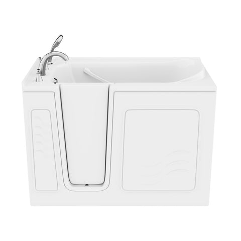 ANZZI 30 in. x 53 in. Left Drain Quick Fill Walk-In Soaking Tub in White