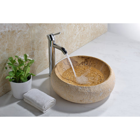 LS-AZ225 - ANZZI Leopards Ash Vessel Sink in Classic Cream Marble