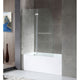 SD-AZ8076-01BNR - ANZZI 48 in. by 58 in. Frameless Hinged Tub Door in Brushed Nickel