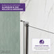 28 in. x 56 in. Frameless Tub Door with TSUNAMI GUARD in Polished Chrome