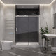 60 in. x 76 in. Frameless Sliding Shower Door with Handle in Brushed Nickel