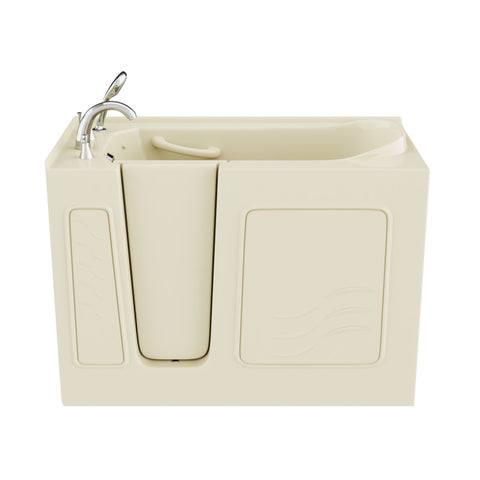 ANZZI Coupe Series 26 in. x 53 in. Left Drain Quick Fill Walk-In Soaking Tub in Biscuit