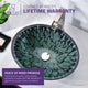 ANZZI Bravo Series Deco-Glass Vessel Sink in Lustrous Black