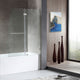 ANZZI 5 ft. Acrylic Rectangle Tub With 48 in. by 58 in. Frameless Hinged tub door