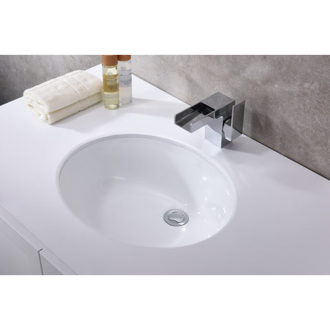 LS-AZ110-R - ANZZI 17 in. Ceramic Undermount Sink Basin in White