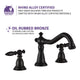 ANZZI Patriarch 8" Widespread Bathroom Sink Faucet in Oil Rubbed Bronze