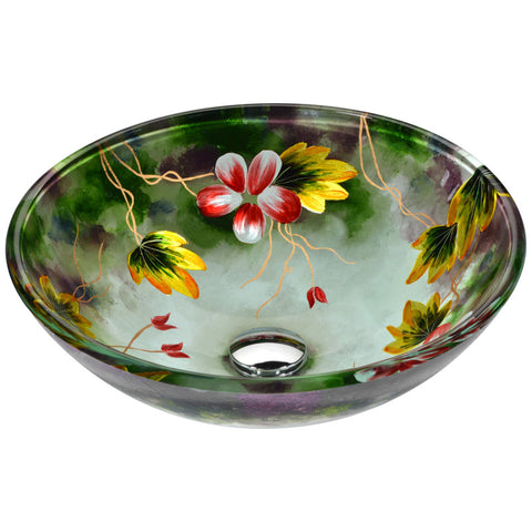 ANZZI Panye Series Vessel Sink in Hand Painted Mural