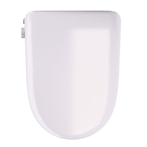 Electric Bidet Seat for Elongated Toilets  with Auto Lid, Heated, Warm Water, Air Dryer,  and Remote in White