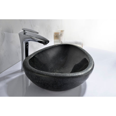 LS-AZ227 - ANZZI Opal Peak Vessel Sink in Desert Black