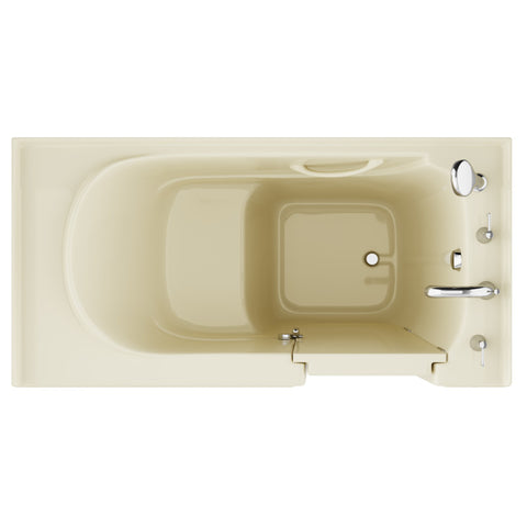 AZ3060WIRBS - ANZZI Coupe Series 30 in. x 60 in. Right Drain Quick Fill Walk-In Soaking Tub in Biscuit