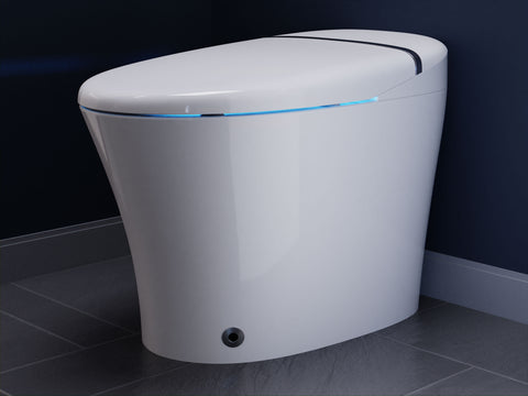 ENVO Aura Elongated 1.28 GPF Smart Bidet Toilet in White with Remote Control, Auto Flush, Heated Seat, and Deodorizer