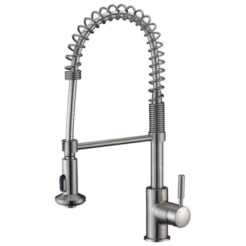 Eclipse Single Handle Pull-Down Sprayer Kitchen Faucet in Brushed Nickel